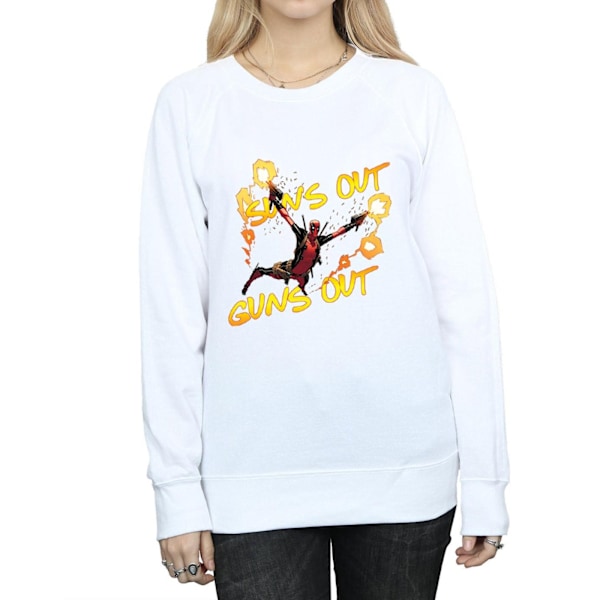 Marvel Womens/Ladies Deadpool Sun´s Out Guns Out Sweatshirt M W White M