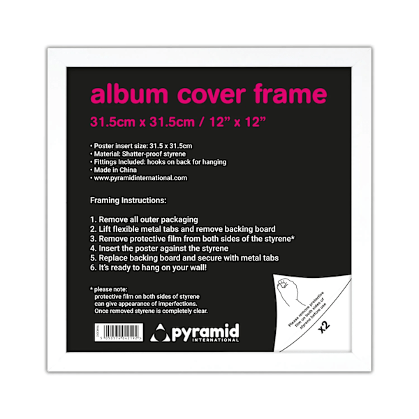 Pyramid International MDF kvadratisk fotoram 31,5 cm x 31,5 cm vit White 31.5cm x 31.5cm