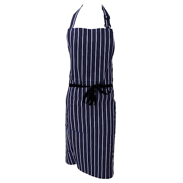 Dennys Unisex Bomullsrandig Arbetsslaktarförkläde En Storlek N Navy/White One Size