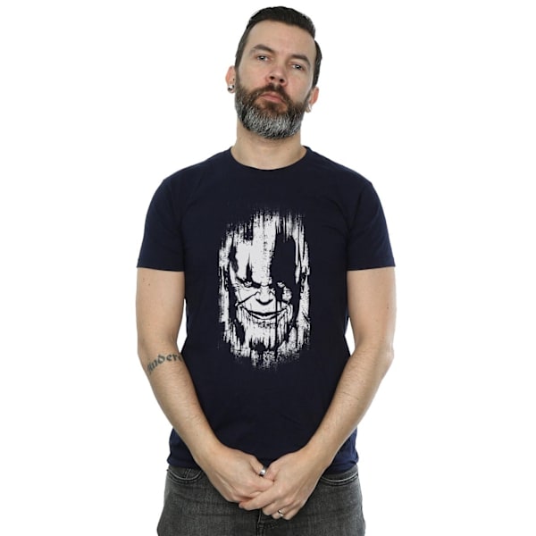 Avengers Infinity War Herr Thanos Ansikte Bomulls T-Shirt XL Marinblå B Navy Blue XL