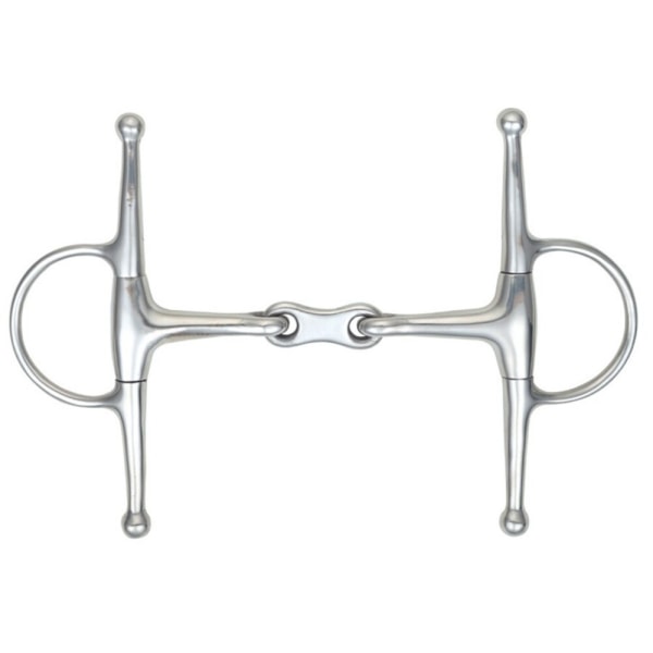 Shires French Link Horse Full Cheek Snaffle Bit 4.5in Silver Silver 4.5in