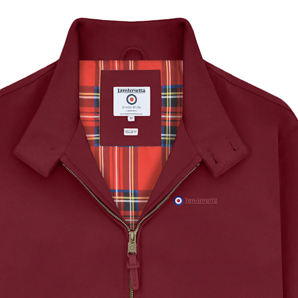 Lambretta Herr Duschresistent Harringtonjacka L Burgundy Burgundy L