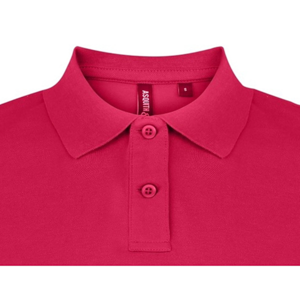 Asquith & Fox Dam/Dam Plain Kortärmad Polotröja M Hot Hot Pink M