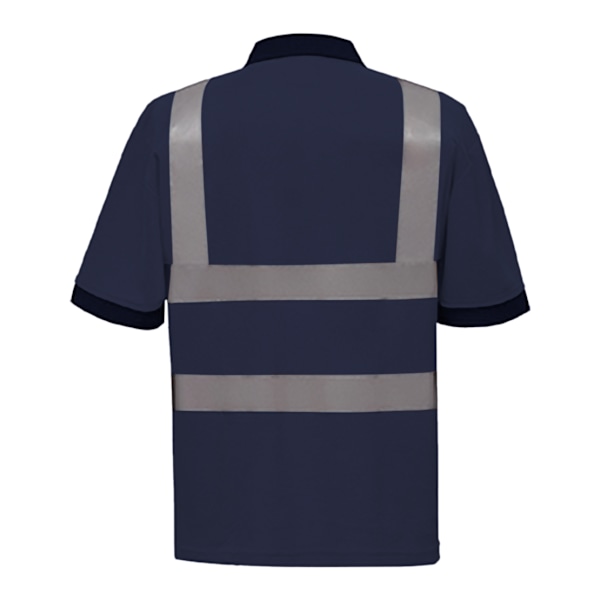 Yoko Hi-Vis kortärmad poloskjorta / Herrarbetskläder 2XL Marinblå Navy Blue 2XL