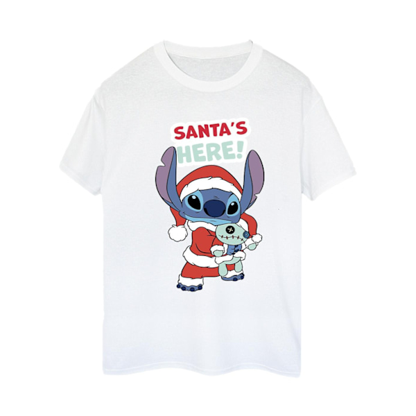 Disney Dam/Damer Lilo & Stitch Santa´s Here Bomull Pojkvän White XXL