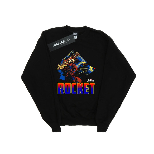 Marvel Boys Avengers Infinity War Rocket Character Sweatshirt 5 Black 5-6 Years