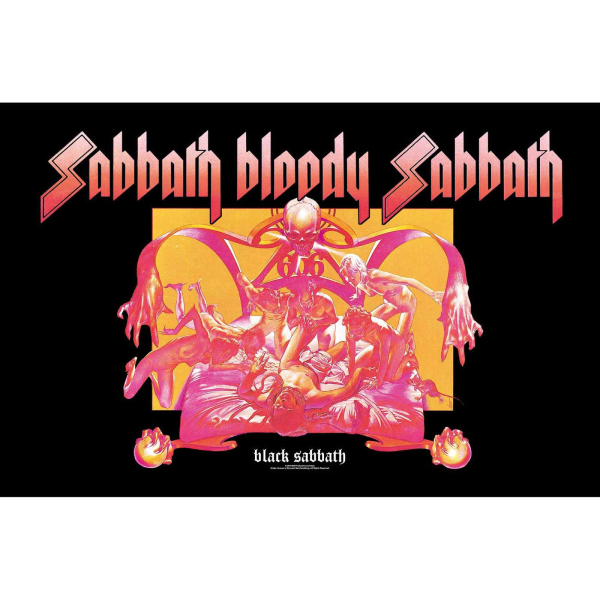 Black Sabbath Sabbath Bloody Sabbath Textilaffisch 70cm x 106c Black/Pink 70cm x 106cm