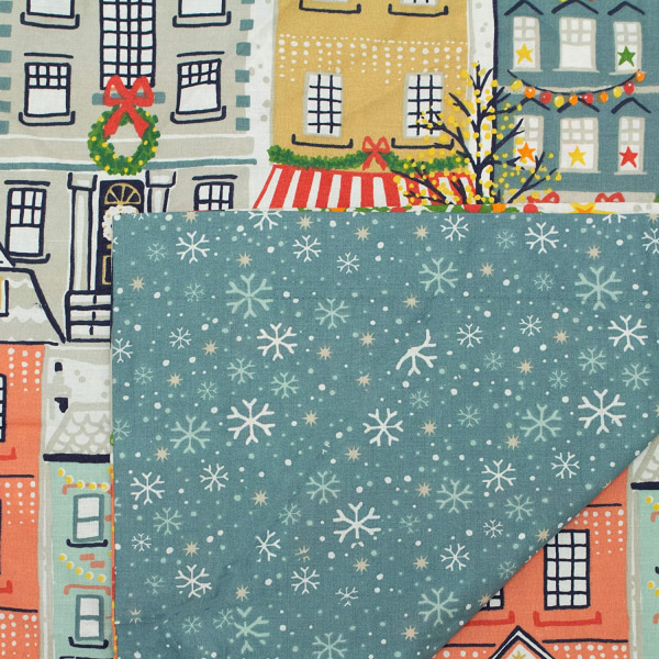 Furn Festlig Julstad Cover Set Dubbel Flerfärgad Multicoloured Double
