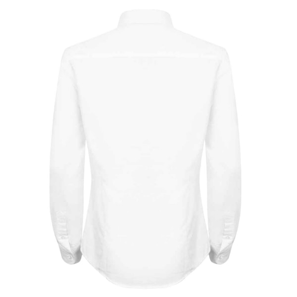 Henbury Dam/Damer Modern Långärmad Oxford Skjorta 3XL Vit White 3XL