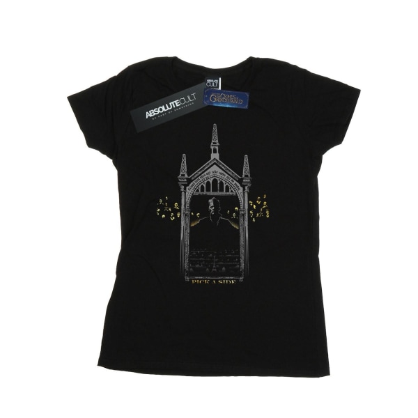 Fantastic Beasts Dam/Dam Välj en sida bomull T-shirt S Bla Black S