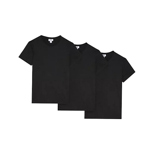 Burton herr T-shirt med rund hals (3-pack) L svart Black L