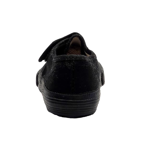 Dek Kids Unisex Junior Touch Fastening Black Canvas Plimsolls 2 Black 2 UK