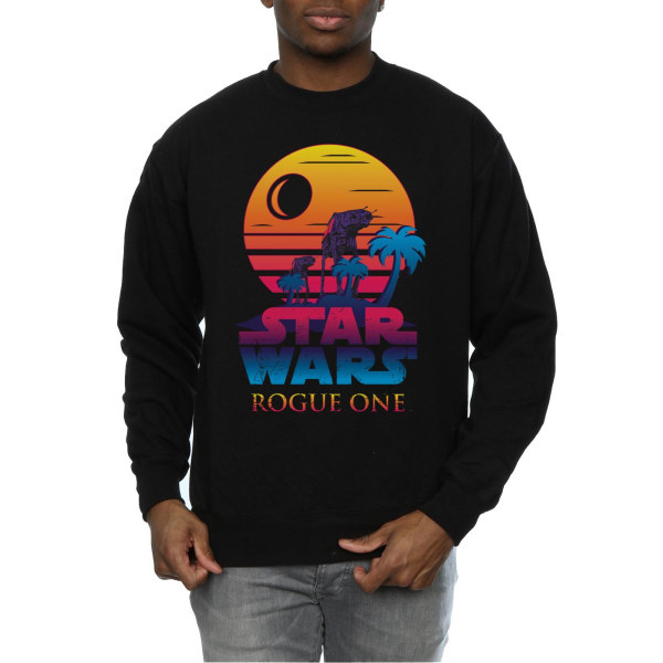 Star Wars Herr Rogue One Logo Sunset Sweatshirt 3XL Svart Black 3XL