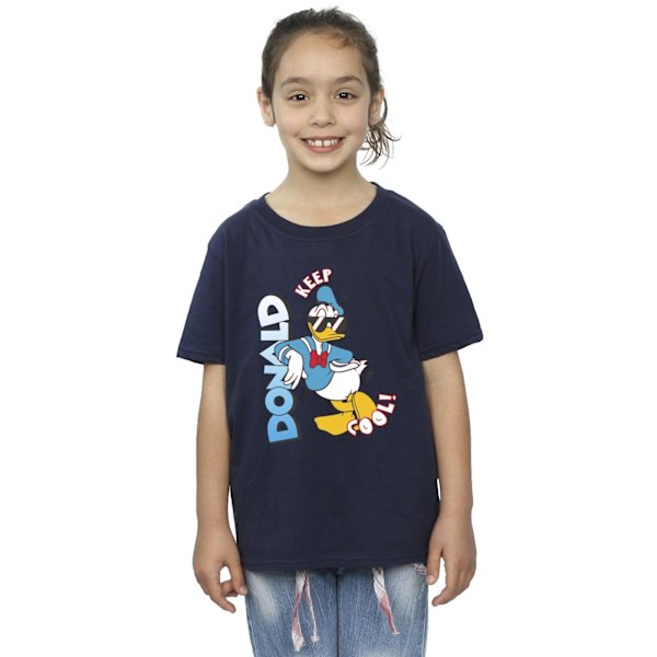 Disney Girls Donald Duck Cool Cotton T-Shirt 5-6 år Marinblå Navy Blue 5-6 Years