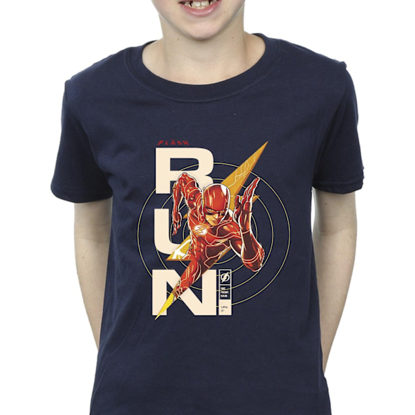 DC Comics The Flash Run T-shirt för pojkar 5-6 år Marinblå Navy Blue 5-6 Years