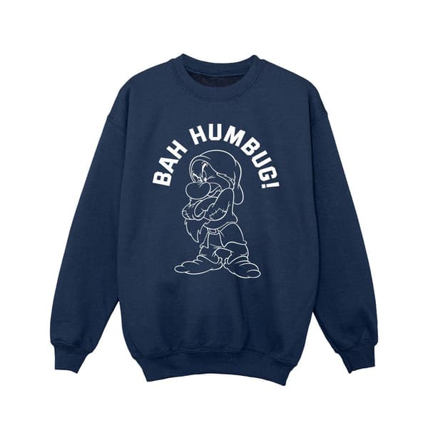 Disney Flickor Snövit Grumpy Humbug Tröja 7-8 År Marinblå Navy Blue 7-8 Years