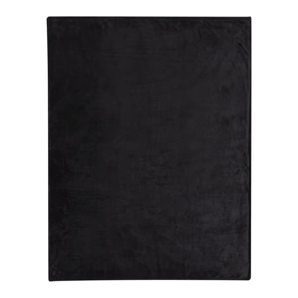 Floso Ashen Sherpa Återvunnen Filt One Size Solid Svart Solid Black One Size
