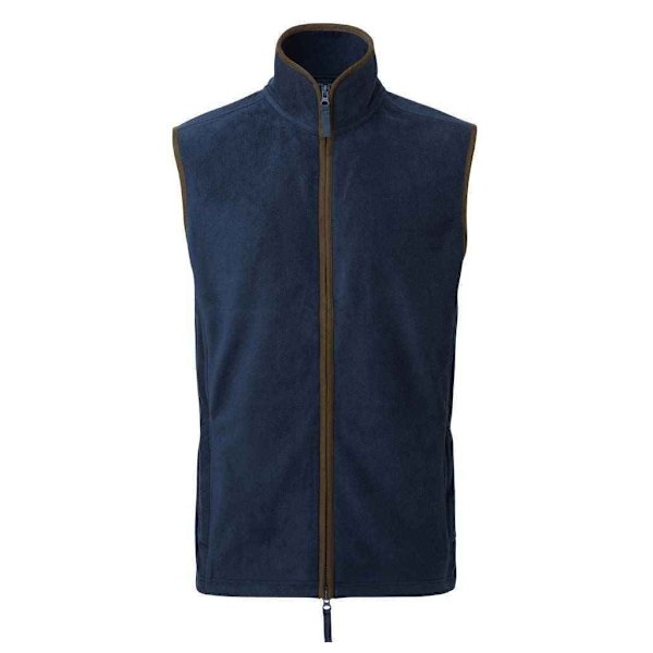 Premier Mens Artisan Fleece Gilet L Marinblå/Brun Navy/Brown L