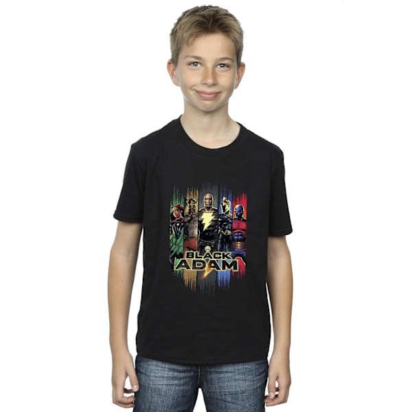 DC Comics Boys Black Adam JSA Komplett Grupp T-shirt 12-13 År Black 12-13 Years