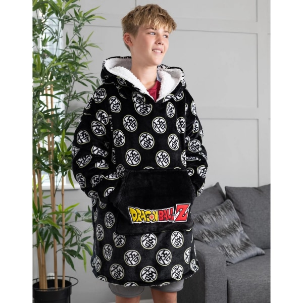 Dragon Ball Z Barn/Barn VUddie Oversized hoodie filt på Black One Size