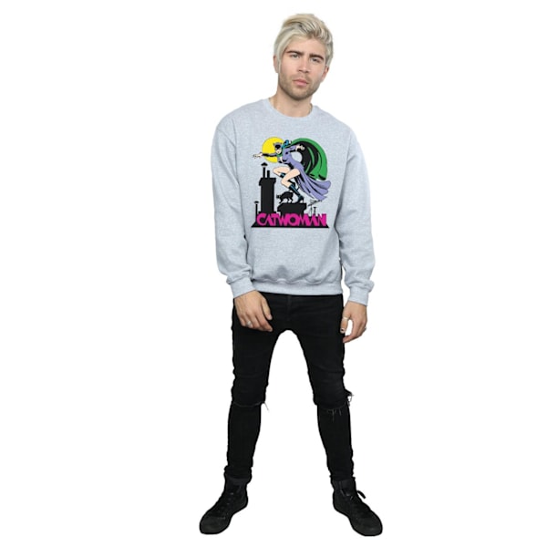 DC Comics Catwoman Text Logo Sweatshirt 3XL Sports Grey Sports Grey 3XL