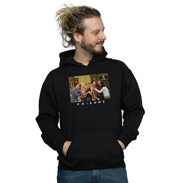 Friends Mens Group Photo Apartment Hoodie XXL Svart Black XXL
