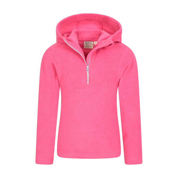 Mountain Warehouse Barn/Barn Camber II Fleece Hoodie 7-8 år Bright Pink 7-8 Years