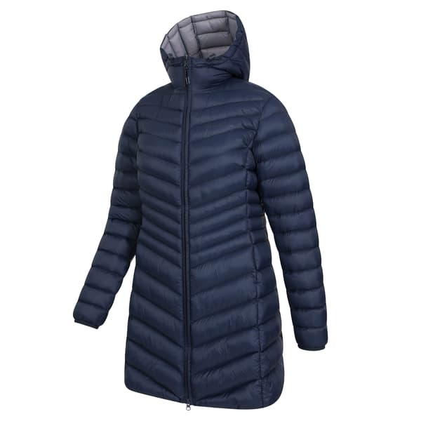 Mountain Warehouse Dam/Flickor Florence Lång Vadderad Jacka 22 Navy 22 UK