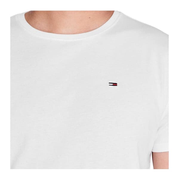 Tommy Jeans Herr Broderad Logotyp Lös T-Shirt L Vit White L