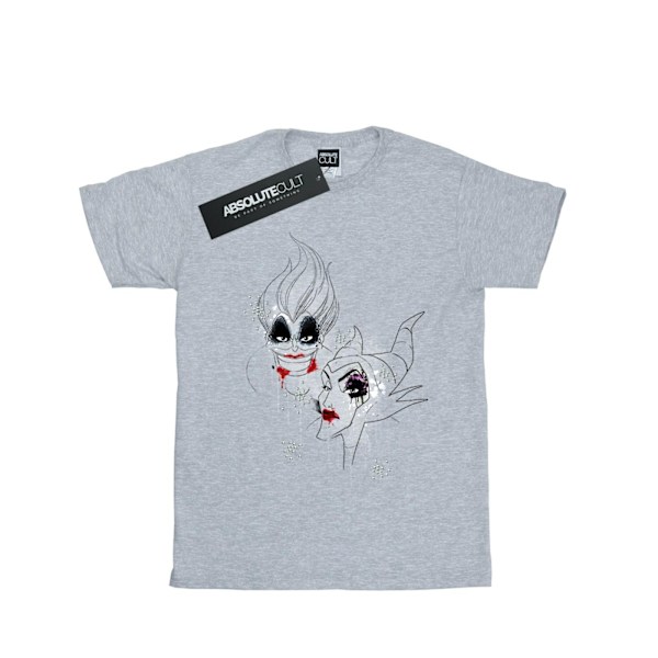 Disney Dam/Kvinnor Skurkar Wicked Women Bomull Boyfriend T-Shirt L Sports Grey Sports Grey L