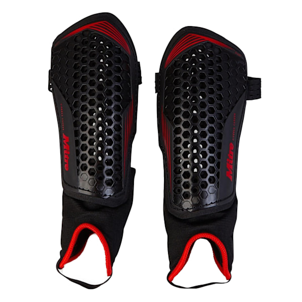 Mitre Mens 2024 Aircell Technology Shin Guards XL Svart/Röd Black/Red XL