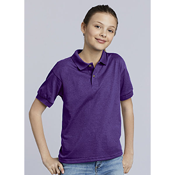Gildan DryBlend Unisex Jersey Poloskjorta för barn L Lila Purple L