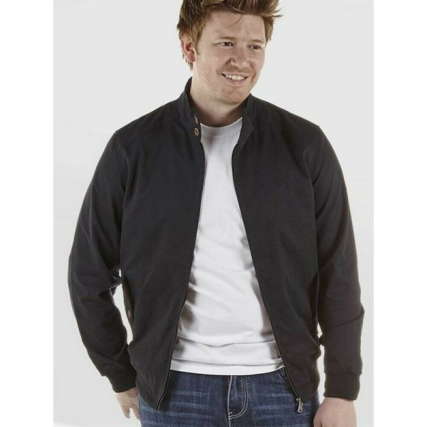 D555 Herr Windsor Kingsize Cotton Harrington Jacka 8XL Svart Black 8XL