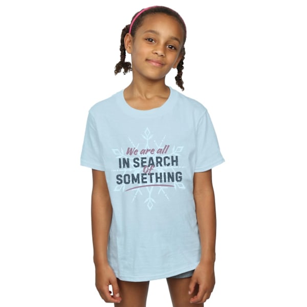 Disney Girls Frozen 2 All In Search Of Something Bomull T-shirt Sky Blue 7-8 Years