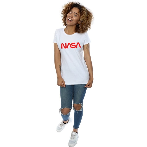 NASA Dam/Damer Modern Logo Bomull Boyfriend T-Shirt M Vit White M