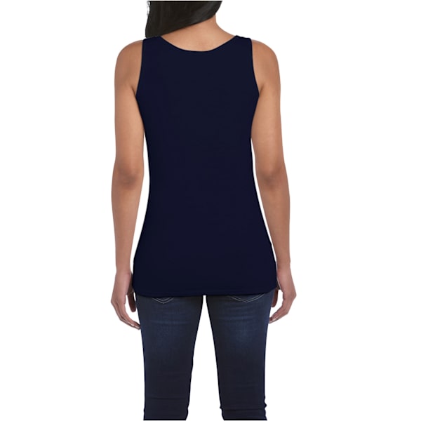 Gildan Dam/Dam Softstyle Plain Tank Top 14 UK Navy Navy 14 UK