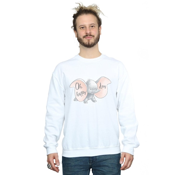 Disney Mens Dumbo Happy Day Sweatshirt 3XL Vit White 3XL