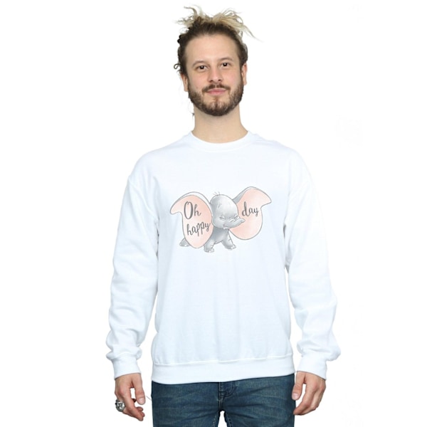 Disney Mens Dumbo Happy Day Sweatshirt S Vit White S