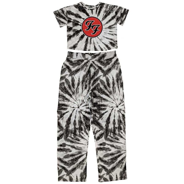 Foo Fighters Dam/Dam Tie Dye Logo Pyjamas Set L Vit/Svart White/Black L