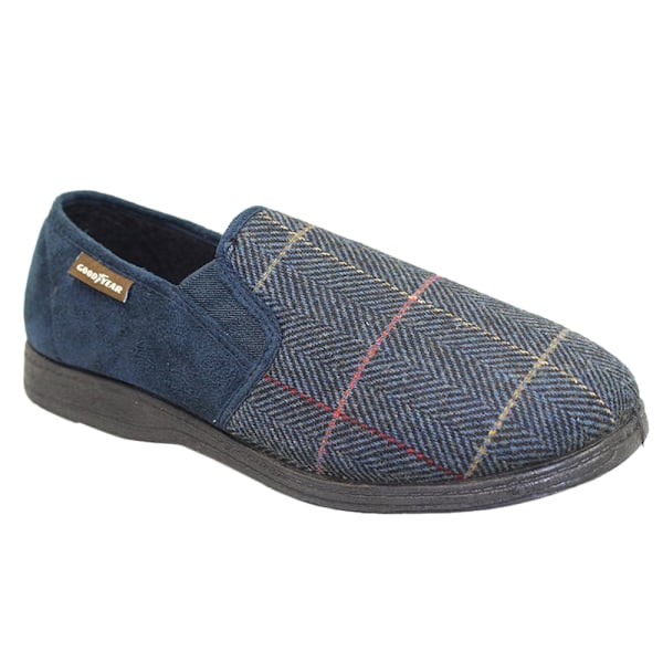 Goodyear Harrison Tweed Herr Slippers 9 UK Marinblå Navy 9 UK