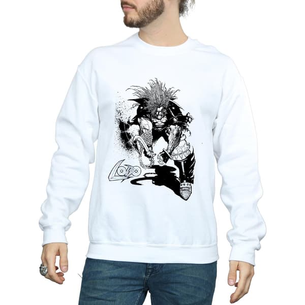 DC Comics Herr Lobo Sketch Sweatshirt 3XL Vit White 3XL