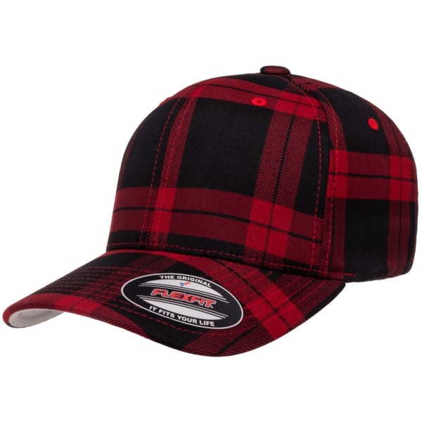 Flexfit By Yupoong Tartan Pläd Cap S/M Svart/Röd Black/Red S/M