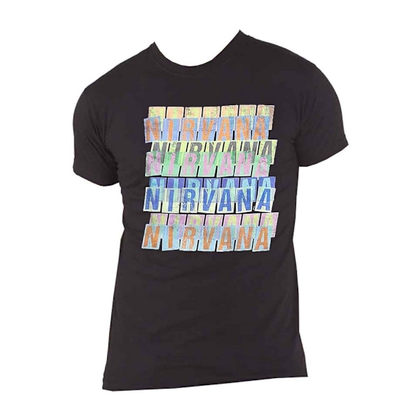 Nirvana Unisex Adult Repeat Logo Bomull T-shirt XL Svart Black XL