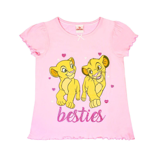Lejonkungen Flickor Besties Pyjamas Set 3-4 År Rosa Pink 3-4 Years