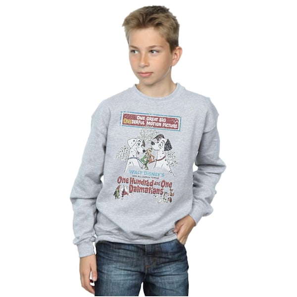 101 Dalmatiner Pojkar Poster Sweatshirt 9-11 År Sports Grey Sports Grey 9-11 Years