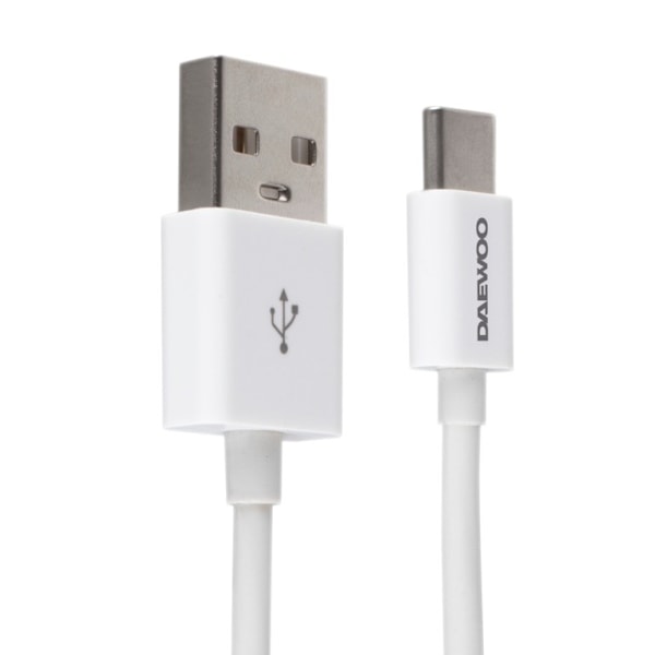 Daewoo USB A till C-kabel 3m Vit White 3m