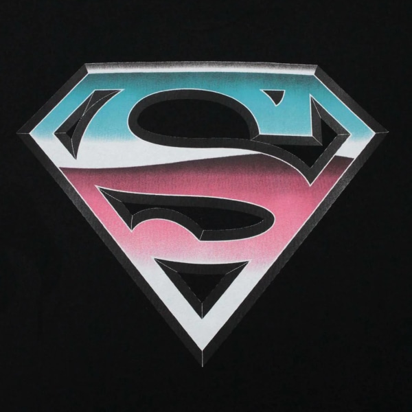 Addict Mens Chrome Effect Superman Logo T-shirt L Svart Black L