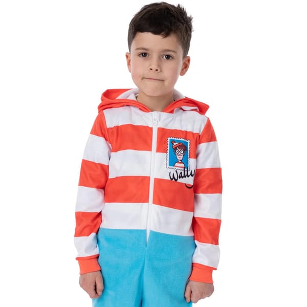 Var är Wally? Barn/Barn Kostym Pyjamas 9-10 År Blå/ Blue/Red 9-10 Years