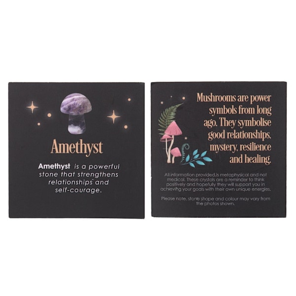 Något Annorlunda Magisk Kristall Ametist Svampornament Purple One Size