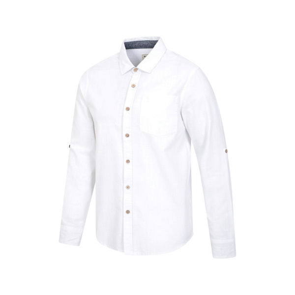 Mountain Warehouse Herr Kokos Textured Långärmad Skjorta XL White XL